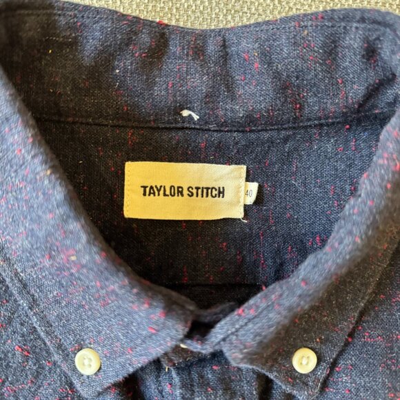 Taylor Stitch Jack Shirt - Navy Donegal (Size M/40; Like New) - Picture 7 of 7